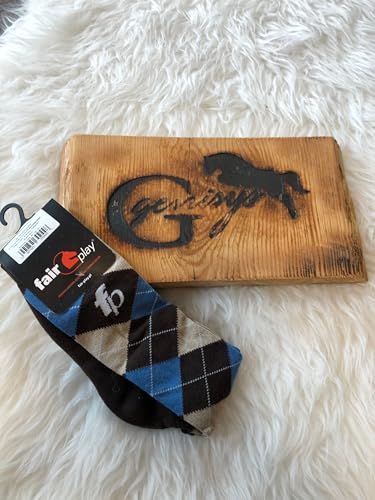 Interapi Fairplay sokken FP Rhombuses bruin-blauw