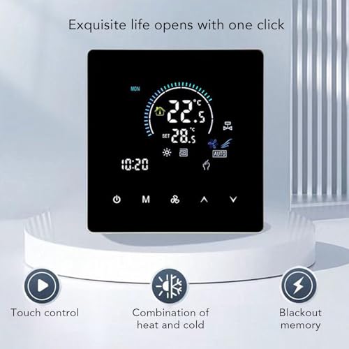 Thermostat programmable intelligent WiFi CVC avec écran couleur tactile pour maison - 4
