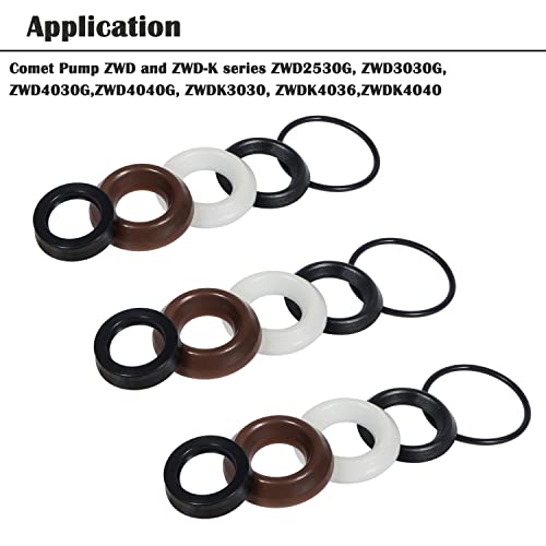 Castnoo Packing Kit Water Seal Repair Kit 5019006400 Suitable For Zwd Zwdk Series 15Mm Pressure Washer Pump #TOP4
