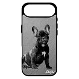 utaupia Cover per iPhone 17 Air Silicone Cane Effetto Grigio 256 GB Nero Custodia Carina Personalizzata Bulldog Francais Animali Design Disegno