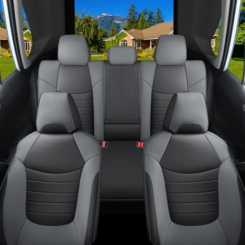 Image of Red Rain Leather Seat Cover Custom for 2019-2026 Toyota RAV4 Seat Covers