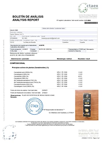 CALIU CBD | Huile de CBD Bio 40% (12000mg) | 30ml - 1200 Gouttes | Arôme Fraise | Huile de Chanvre Premium | 0% THC | Fabriqué dans l’UE | Bien-être & Sommeil | cdb Hemp Oil. – Image 5