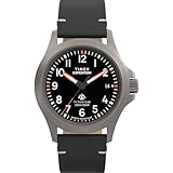 Timex Reloj Expedition Field Post de 38 mm para Hombre, Correa Negra, Esfera Negra, Caja de Titanio
