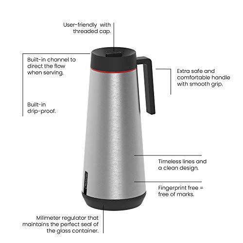 Bule Térmico em Aço Inox Tramontina Exata Grafite 750ml