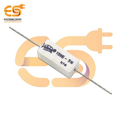 Image of 150 Ohm (Ω) 5 Watt Fusible Ceramic Cement Power Resistor Pack of 5pcs