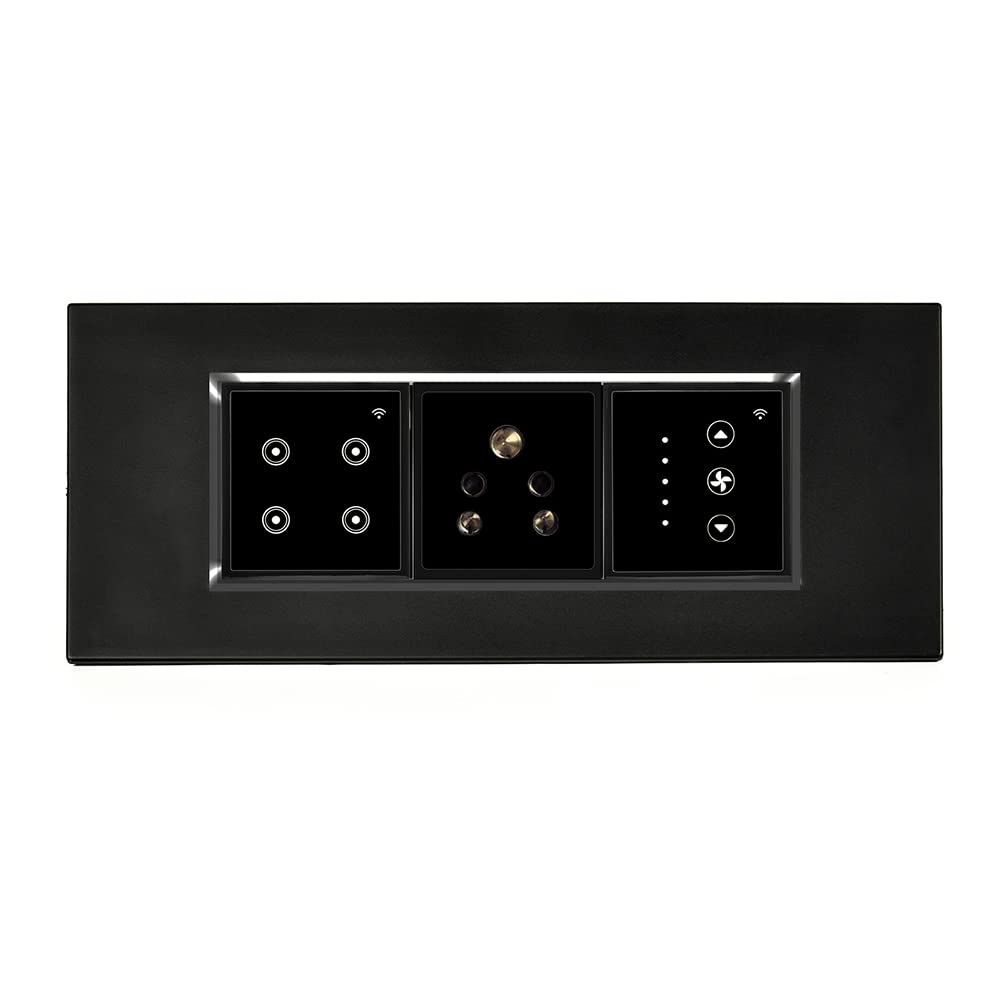L&G 6 Modular Smart Switch Board | 3 Smart Switch Control, 1 Smart Fan Regulator, 1 Socket | Compatible with Alexa, SIRI Shortcut (Size: 6M- 220 x 90 x 45 mm)-image-17