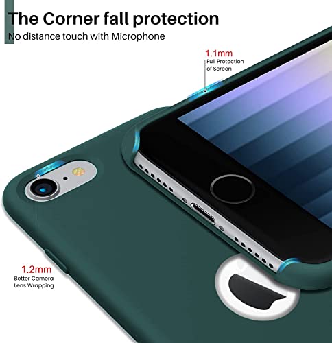 Image of DIZORO Liquid Silicone Soft Back Cover for iPhone 6 Plus & 6s Plus Case, Shockproof Slim Camera & Full Body Protection Non Yellowing Cover with Microfiber Lining & Logo Cut (5.5 Inch) -Forest
