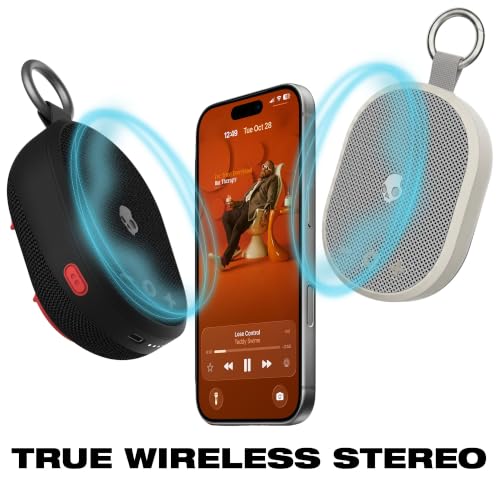 Image of Skullcandy Kilo 2 Wireless Speaker, 24-Hour Battery, IPX7 Waterproof, True Wireless Stereo, Punchy Bass, Premium Sound, Touch Controls (Bone)