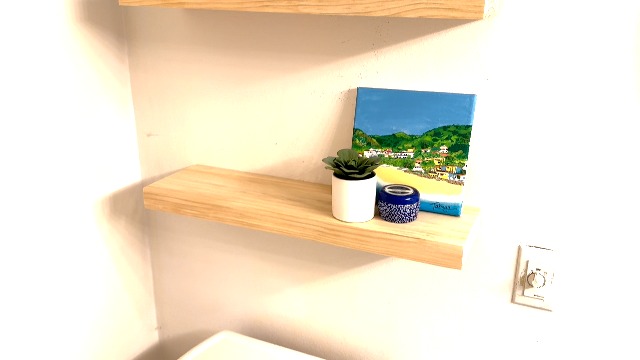 How I styled these floating shelves!