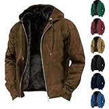Generisch Herren Mit Kapuze Innenfell Futter Zipper Verschluss Einfarbige Männer Freizeitmode Für Alltag Stadtbesuche Outdoor Touren und Komfortorientierte Verschiedene Szenen