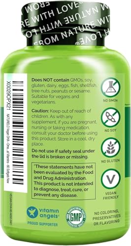 NATURELO Vegan DHA - Pure Omega3 Oil from Algae - Sustainable Benefits of Fish Oil (EPA/DHA) - No Smell Or Taste - Best for Vision & Brain Function Support - 60 Softgels | 1 Month Supply