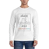 Fyralune Camiseta Personalizada Manga Larga Hombre, Imprime Cualquier Foto de diseño/Texto/Logo, Camisetas Manga Larga Personalizado para Hombre y Mujer, añade tu Imagen Divertida para Parejas