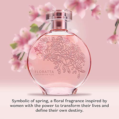 O Boticário Floratta Cherry Blossom Eau De Toilette, Long-Lasting, Fruity Floriental Fragrance Perfume For Women, 2.5 Ounce #TOP2
