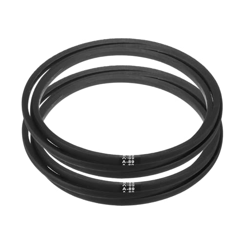Image of uxcell 2pcs A89 or 4L910 Classic Wrapped Rubber V-Belt, 89 inch(2261mm) Inside Circumference, A Profile V Belt