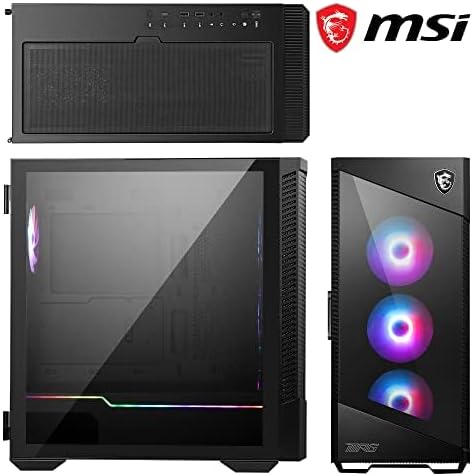 MSI MPG Velox 100R Caja PC Mid-Tower – Capacidad para Placa Base, Puerta de Vidrio Templado, 4 Ventiladores ARGB 120mm, Mystic Light, Soporta 2 Radiadores de 360mm & Ventilación Lateral Opcional 7