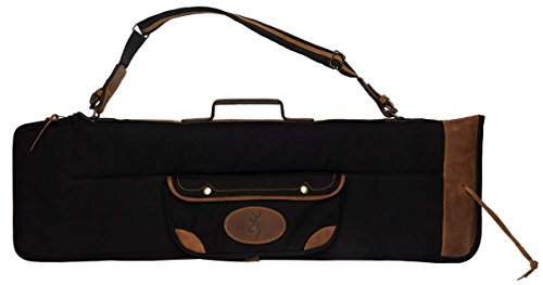 Browning 1413889912 Lona Canvas/Leather Over/Under Takedown Case, Black/Brown, 35