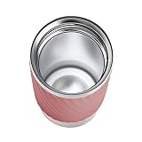 Emsa Easy Twist Kubek Podróżny, Srebrny/Czerwony, 360 ml