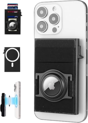 Image of Wallet for Men,Mens Wallet with AirTag Holder,Ridge Wallets for Men | Magnetic wallet for iPhone 17 /16 /15 /14 /13 /12 Pro Max series,Minimalist Credit Card Holder,Pop Up Wallet for Men