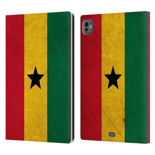 Étui rigide iPad Pro 11 M4 M5 Ghana portefeuille cuir avec fentes cartes football