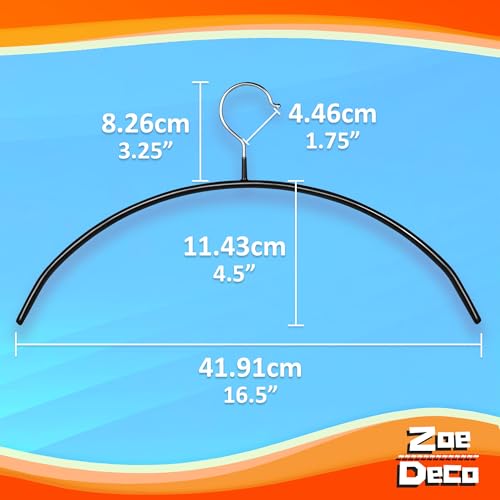 Zoe Deco ZD-HGR-010BLK 10 Pack Non-Slip No Shoulder Bumps Clothes Hangers With Grippy Coating, Steel Sweater Hangers thumb #1