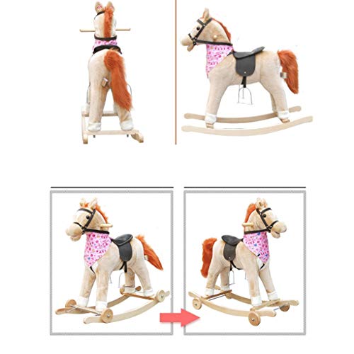 Im Freien des neuen Jahres des Babys des Schaukelpferds Geschenk hölzerne Erhöhung reiten variabler Montierspielzeug mit… – Bild 3