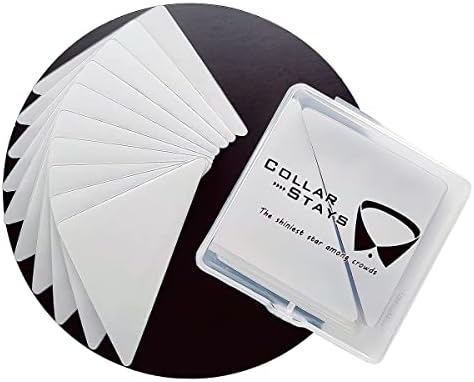 Collar Stays for Polo Shirts 60 Pcs, No Curl Collar Polo Shirt Collar Stays, Polo Shirt Collar Fixed, Great for Any Shirt with a Collar, Shirt Stays for Men & Women, Reusable