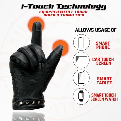 Image of Milwaukee Leather Women's Leather Lightweight Motorcycle Lined Driving Hand Gloves - X-Small