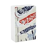 タバコケース タバコ箱 和風 水彩 鯉のぼり 五月鯉 20本収納 シガレットケース シガレットボックス シガーケース 手巻きタバコケース 煙草ケース タバコ収納ケース 煙草入れ 喫煙具 煙草箱 携帯に便利 ストレス耐性 防水 破損防止 防湿 男女兼用