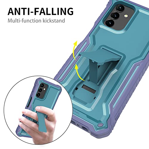 Duopal For Samsung Galaxy A13 5G / 4G Case, Military Grade Protection Shockproof Case With Tempered Glass Hd Screen Protector And Kickstand Compatible With Samsung A13 Phone 6.5 Inch (Blue) #TOP6