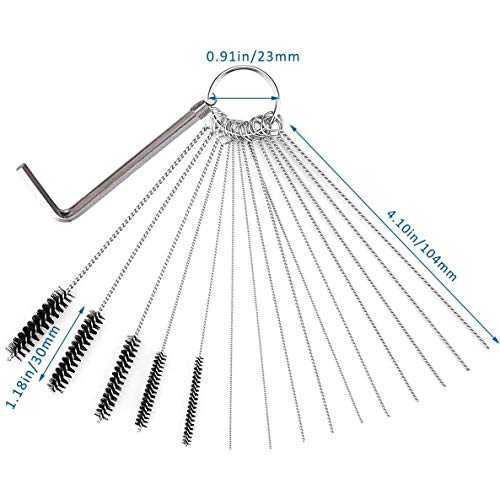 Desin Carburetor Carbon Dirt Jet Cleaner Tool Kit 18 Cleaning Needles With 12 Brush And 2 Throttle Wrench #TOP1