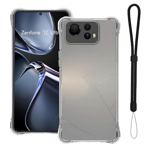 For ASUS Zenfone 12 Ultra �P�[�X �N���A YILLIONS �w��h�~ TPU�f�� ���ϖh�~ �ϏՌ� �y�E���^ �ی�J�o�[ �X�}�z�P�[�X �����h�~ ASUS Zenfone 12 Ultra �J�o�[ (�N���A)