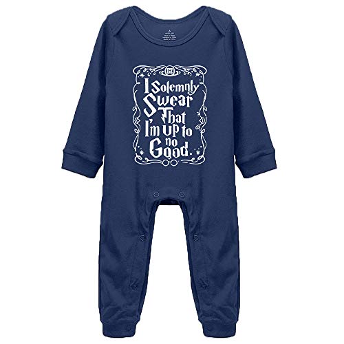 Image of Migsrater Baby Cotton Bodysuit Boy Girl I Solemnly Swear That I Am Up to No Good Newborn Romper