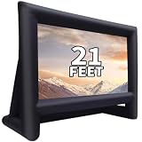 GYUEM 21 feet Inflatable Outdoor Projector Movie Screen - Blow Up Screen for TV & Movies with Blower Portable...