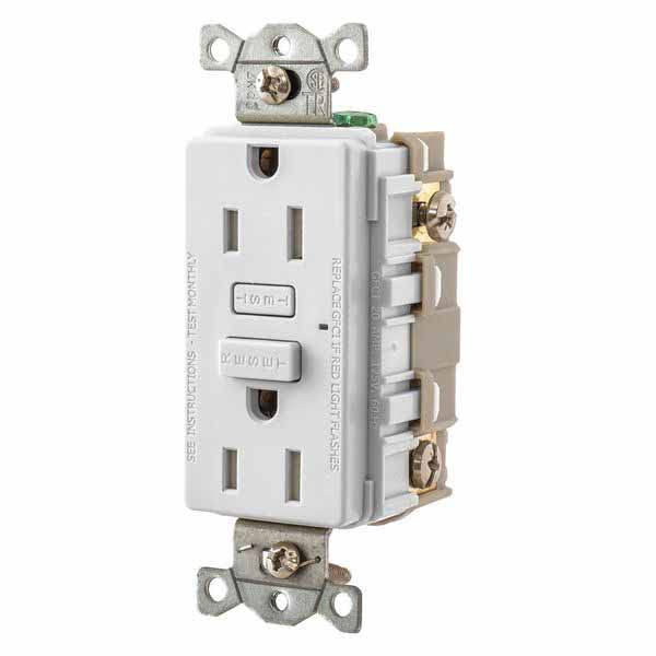 GFCI Receptacle, Self-Testing, 2 Poles