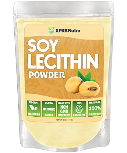 Image of XPRS Nutra Soy Lecithin Powder Food Grade Fat Emulsifier - Suitable for Cooking, Baking and More - Vegan Friendly Soy Lecithin Powder Cooking Aid (8 Ounce)