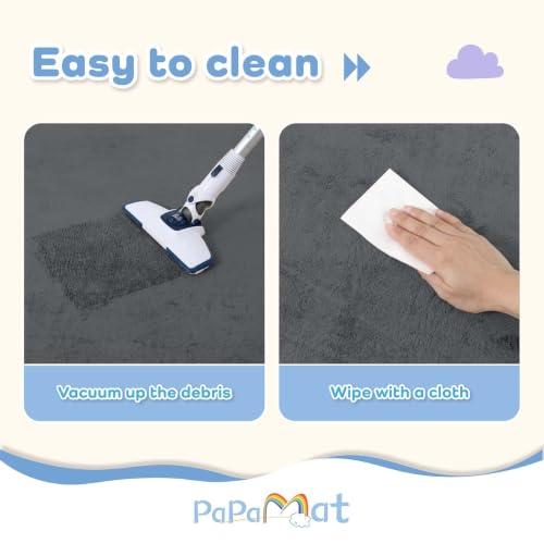 Image of 1.3 inch Thick Baby Play Mat for Floor,39x59 Memory Foam Tummy Time Mat