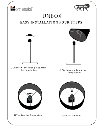 Image of Homesake Mid Century Modern Floor Lamp for Living Room | Hand Turned | Corner Lamp for Living Room, Stand Lamp with Fabric Lampshade for Bedroom, Study Room and Office, (Floreo Meadow)