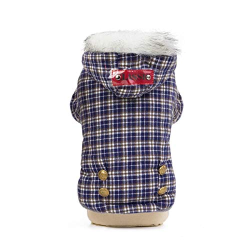 SHUOYUE Chaqueta De Ropa para Perros De Invierno Mascacita De Celosía Trajes De Cálida Cover
