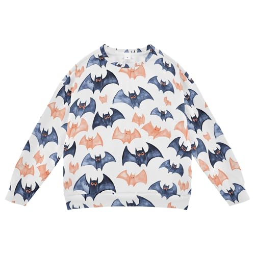 JUNZAN Halloween Bats Big Girls Sweatshirts Hoodies Fleece Hoodie for Boys Sports 4T