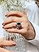 SilkenSaga 3.50 Ct Emerald Pear Diamond Turkish Hurrem Sultan Split Shank Engagement Rings For Women 14K White Gold Plated 925 Sterling Silver Handmade Statement Wedding Ring Customized Gift For Her