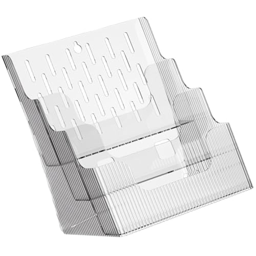 Classeur de bureau transparent en cascade Housoutil pour éliminer le désordre des papiers