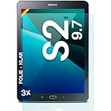 moex FlexProtect Schutzfolie kompatibel mit Samsung Galaxy Tab S2 9.7 Bildschirmschutz nur 0.2 mm dünn, Folie für das Bildschirm, HD Ultra klar & extra kratzfest - 3 Stück