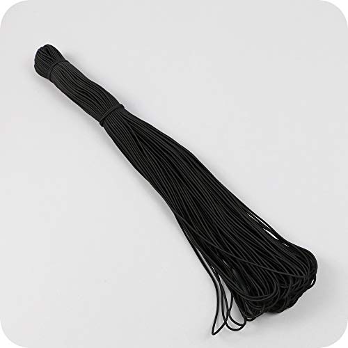 SPRINTIS Gummiband, 2 mm, schwarz, 100 m Bündel, Rundgummi, Elastikband, DIY Schmuck, waschbar bis 60 Grad Celsius Cover