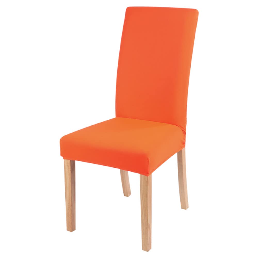 Housse de chaise extensible en spandex lot de 6 blanc pour salle à manger