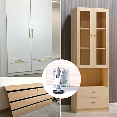 Skyehomo 4 Pack Leveling Feet, Heavy Duty Furniture Levelers With Lock Nuts, Adjustable Table Legsfor Furniture,Cabinets,Workbench And More #TOP6
