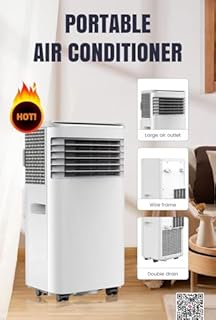 Portable Air Conditioner, 4-in-1 Unit with Fan, Cooling, Heating & Dehumidifier, Remote Control, 24Hr Timer, Dual Window Kit, Energy Efficient for Home & Office