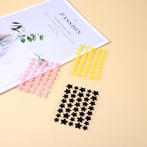 Gjinxi Adesivos de espinhas estrelas, 240 peças, adesivos de espinhas de acne de estrelas, lindas ca