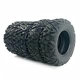 TUFFIOM Set of 4 ATV UTV All-terrain Tires 27x9-12 Front & 27x11-12 Rear, 6 PR, Tubeless
