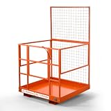 VEVOR Staplerbühne 1225x1148 mm, 635,03 kg Belastbarer Arbeitskorb aus Kohlenstoffstahl, Arbeitsbühne mit 155x60 mm Einfahrtaschen & Verriegelungsstift, Gabelstapler-Sicherheitskorb für Höhenarbeiten