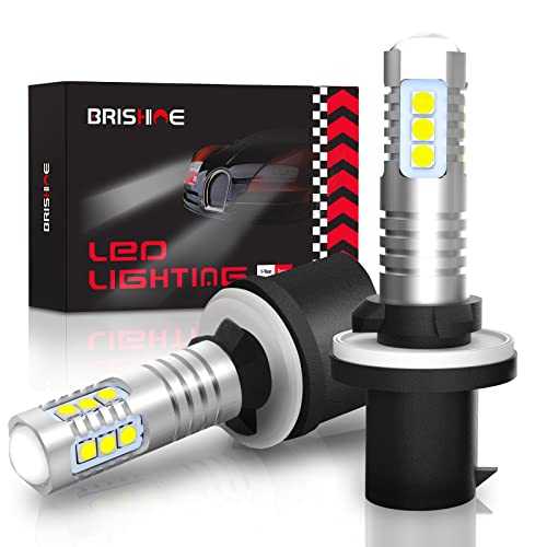 BRISHINE 880 899 LED Fog Light Bulbs 6000K Xenon White, Extremely Bright 3030 Chips 892 886 890 LED Bulbs with Projector for Car Fog Lights, Daytime Running Lights DRL(Pack of 2)